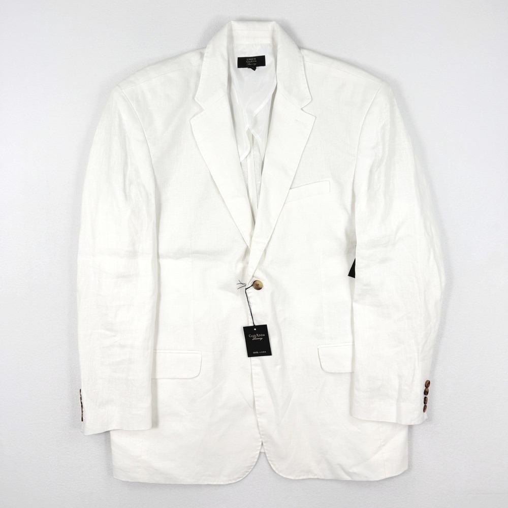 Club Room White Linen Blazer /‎ Size XXL Mens - NEW